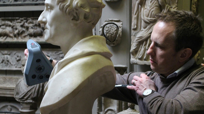3D scanning the bust of Sir John Soane with Artec Eva and Spider
