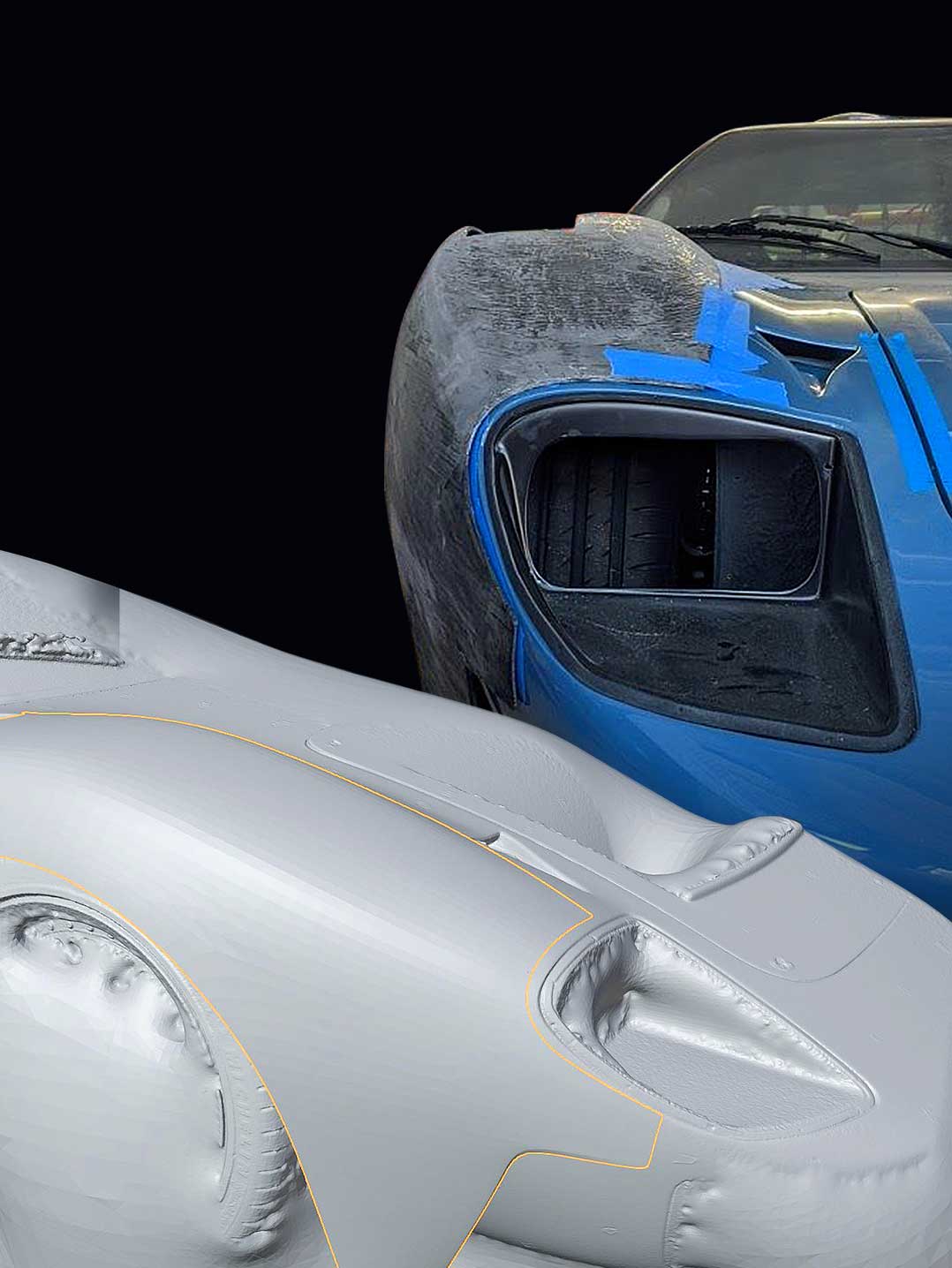 Creating customized auto parts for vintage race cars