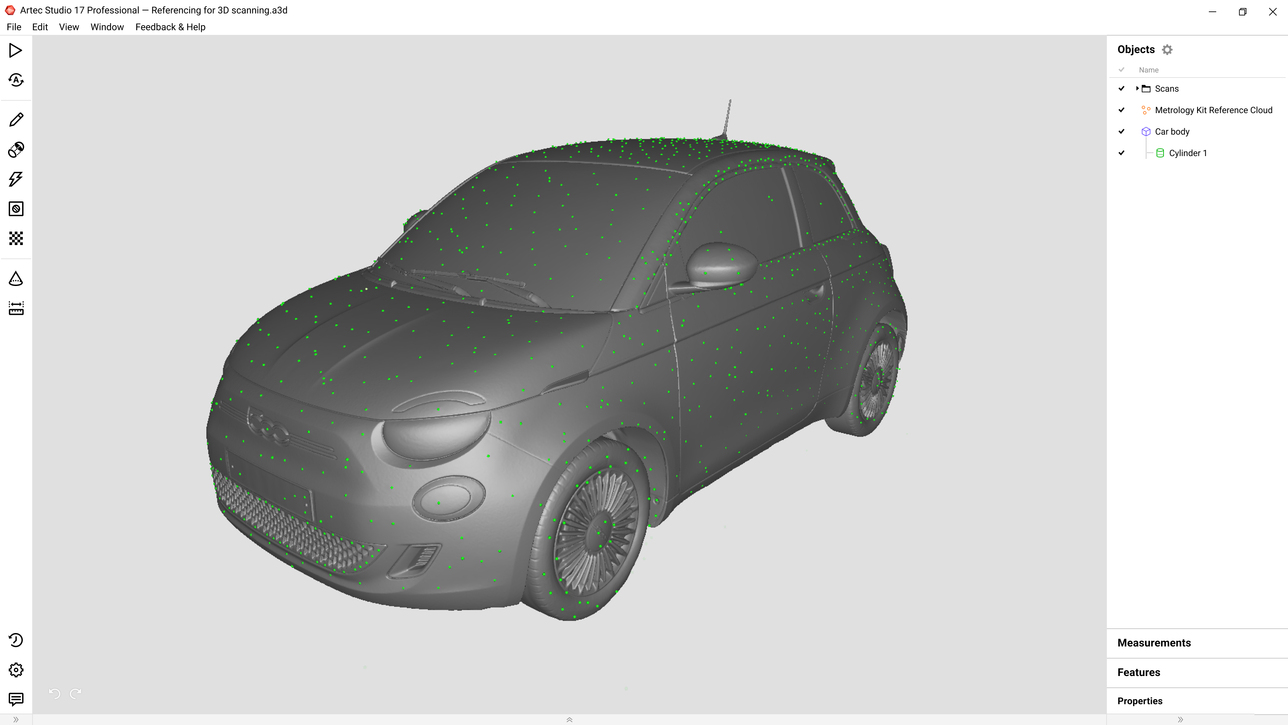 Referencing for 3D scanning
