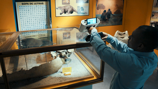 Scanning through glass
