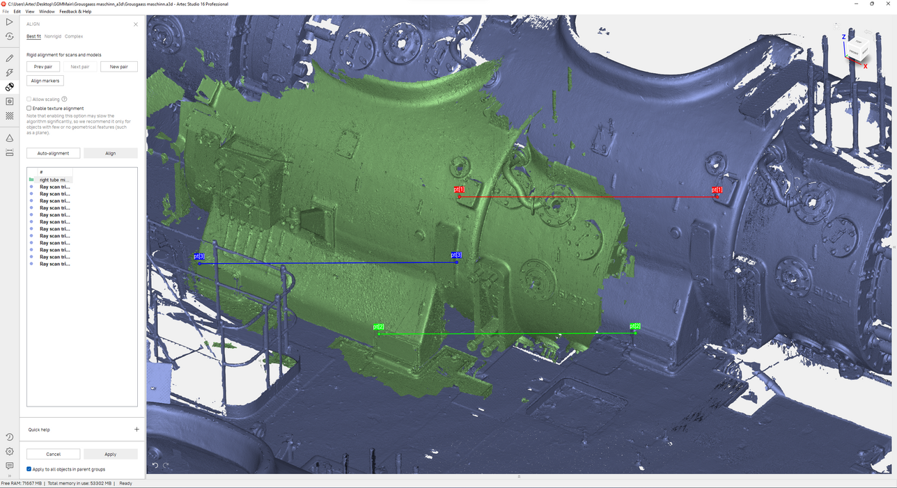 Combine data from different scanners