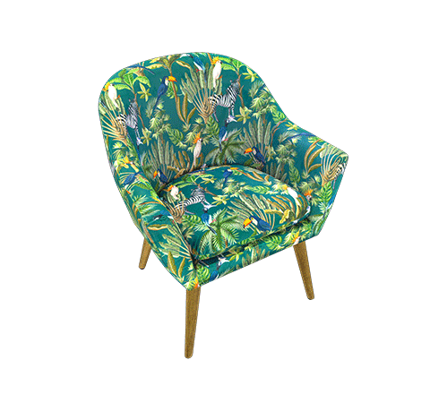 Animal print accent chair