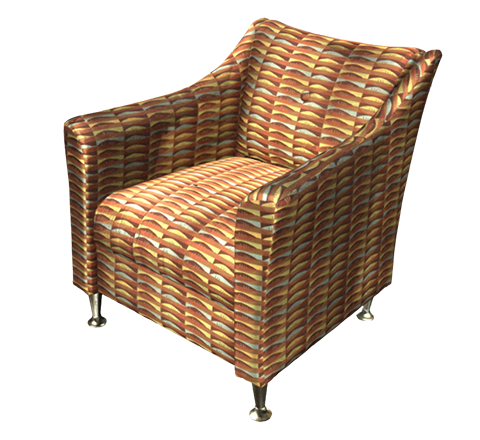 Orange armchair