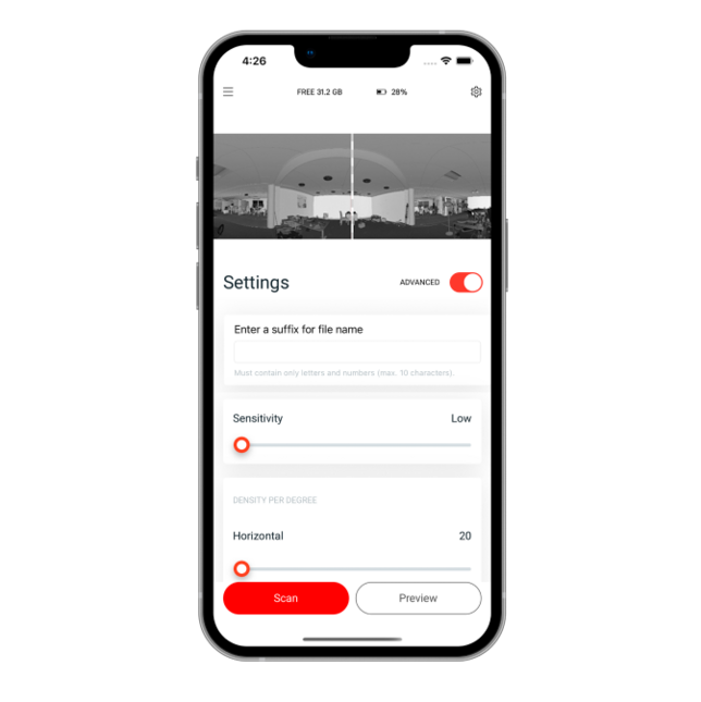 Scan large objects anywhere