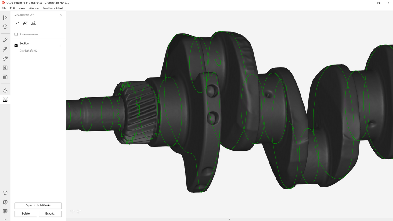 Make sections and export to CAD